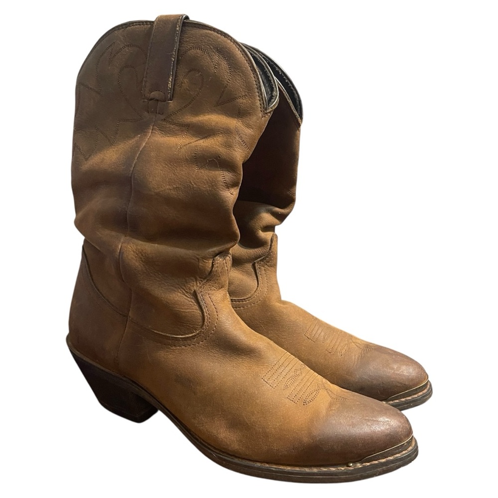 Durango Ladies‎ Tan Distressed Slouch Western Country Cowgirl Boots Women’s 10.5